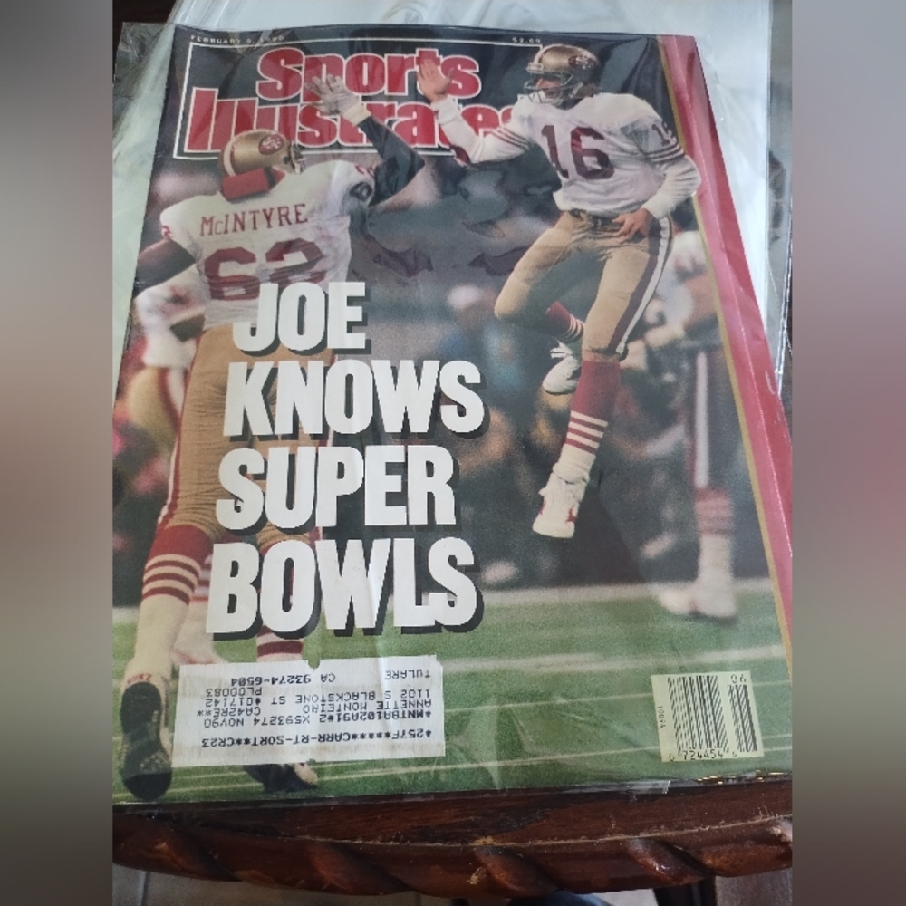 Sports Illustrated Magazine‎ -Joe Knows Super Bowls And  49ers Covers